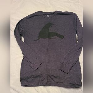 Urt Urt mens large be amphibious long sleeve seal shirt